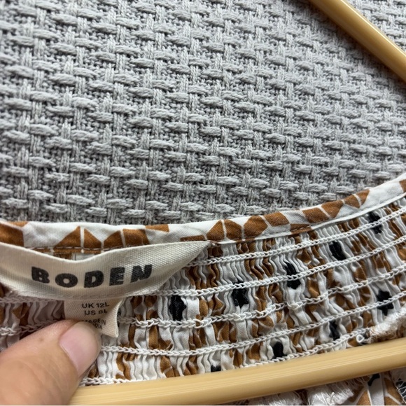 (3) Boden 100% Cotton Colorful Beach Kaftan Dress Size 8 Boho Tunic Tassles-Read - Picture 14 of 16